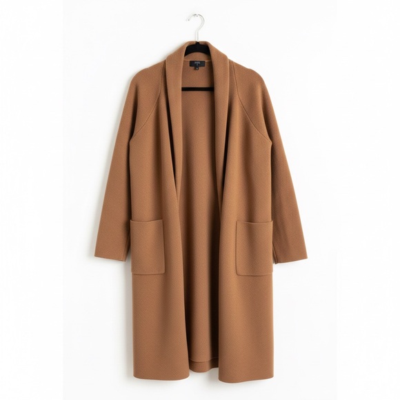 Tahari Sweaters - Tahari Women's Rust Open Front Long Cardigan Duster Small